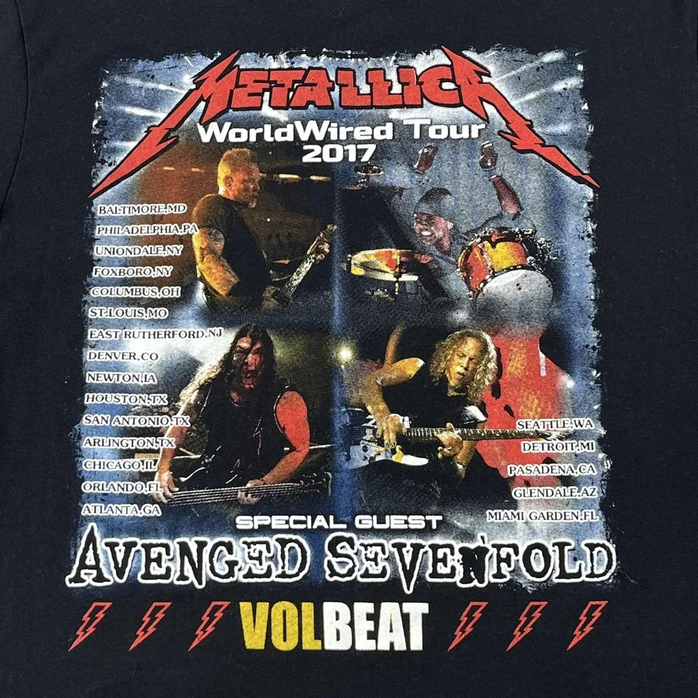 Metallica Shirt Youth XL Black Nike Hardwired To Self Destruct‎ Tour 2017